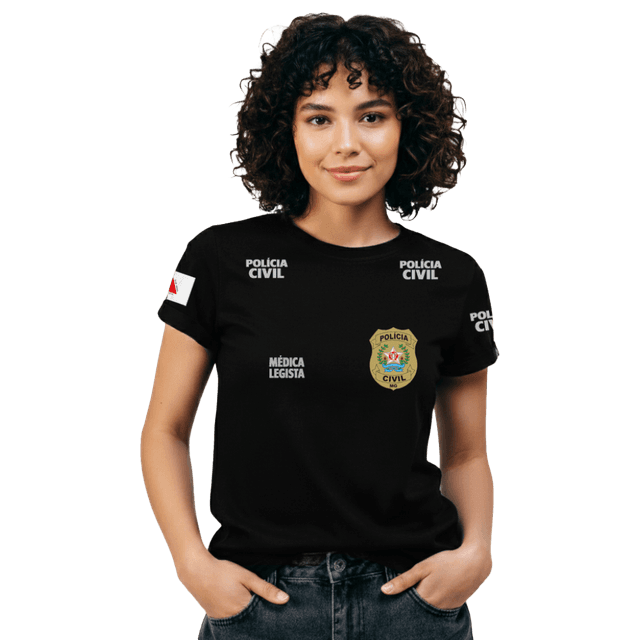 Camisa Gola PCMG Médica Legista Feminina