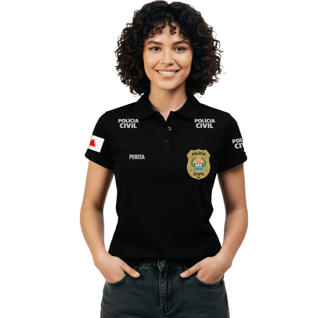 Camiseta Polo Baby Look PCMG Perita Feminina