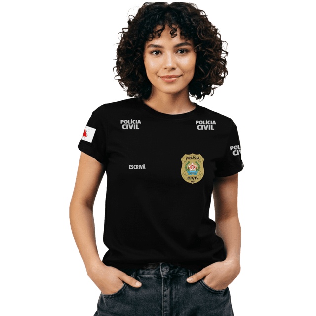 Camiseta Gola PCMG Escrivã Feminina