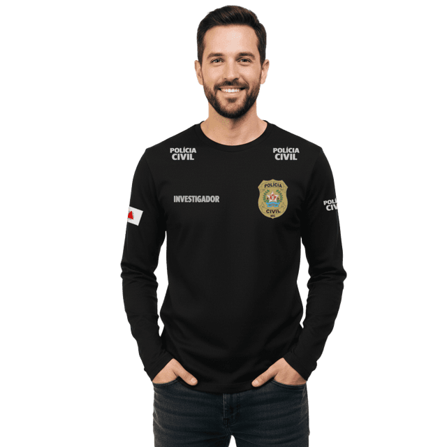 Camiseta Manga PCMG Investigador Masculina